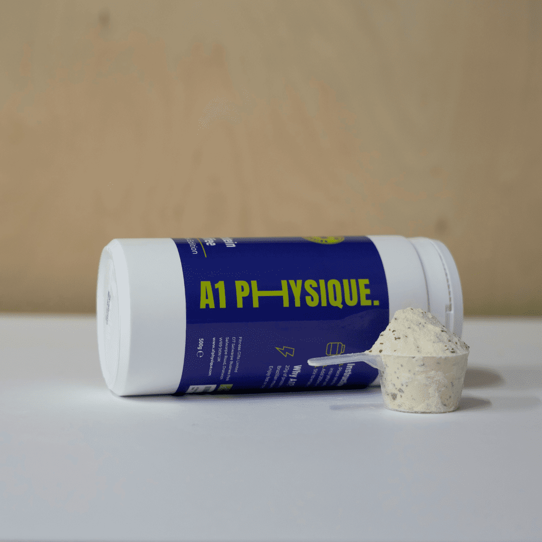 protein coffee with scoop