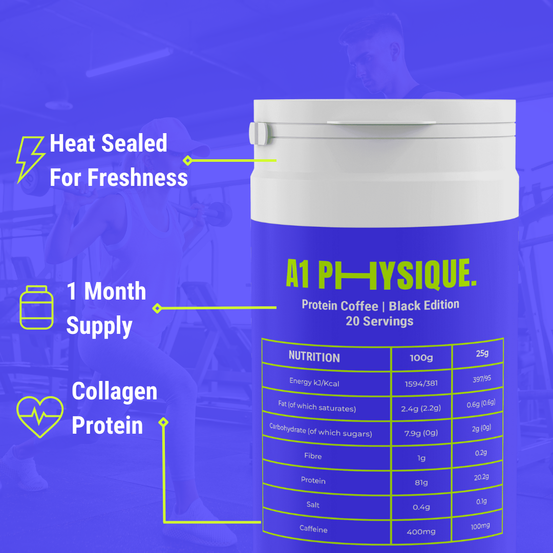 heat sealed protein collage coffee tub